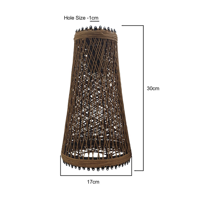 1cm Hole E27 Base Rattan Wicker Wood Pendant Lighting Ceiling Shade