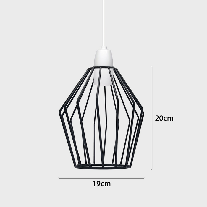 Metalen draadkooi plafondlamp Geometrische hanglamp schaduw