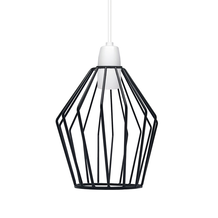 Metalen draadkooi plafondlamp Geometrische hanglamp schaduw