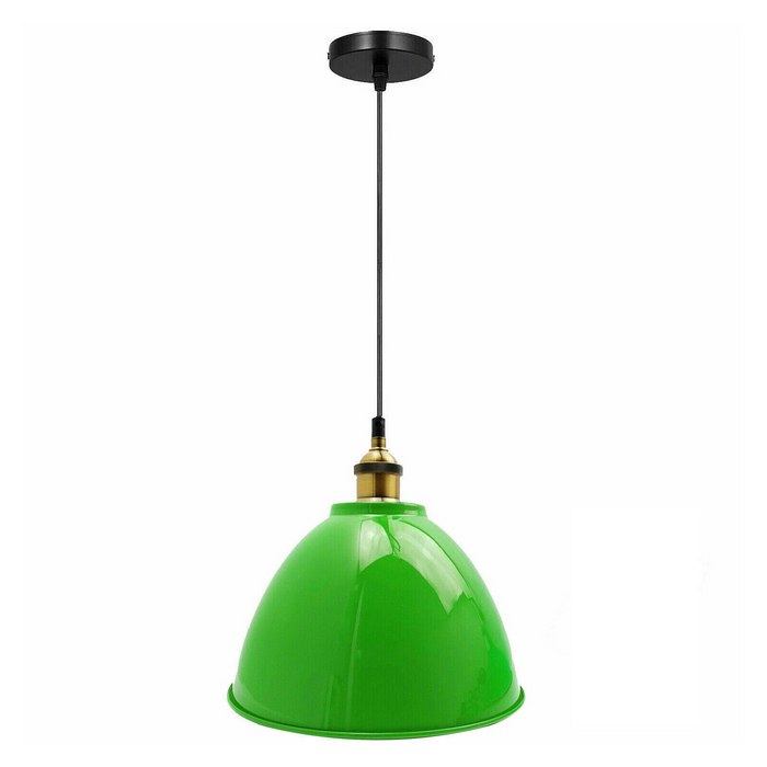 Vintage industriële metalen hanglamp groene kap plafondhanglamp