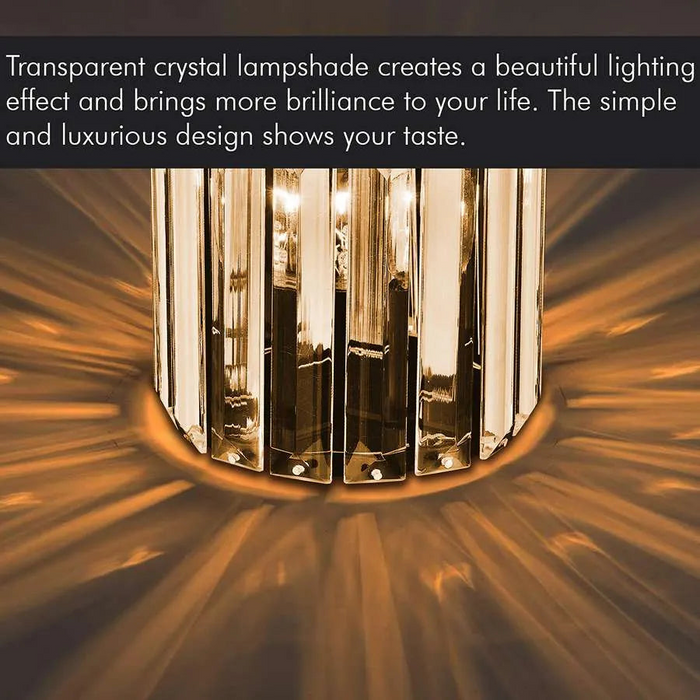 Kristallen semi-inbouw E27 plafondlamp met ronde fitting kroonluchterlamp
