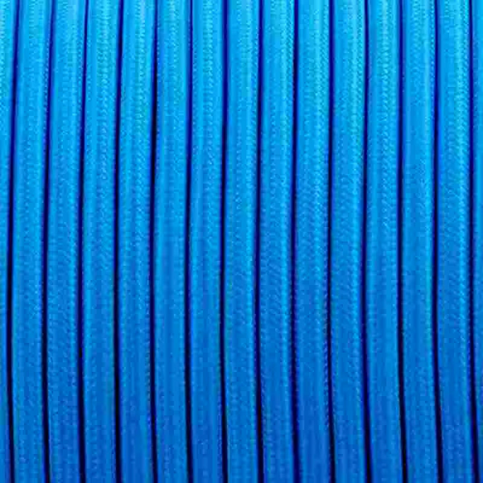 10m 3 kern ronde vintage gevlochten stof blauwe kabel Flex 0,75 mm