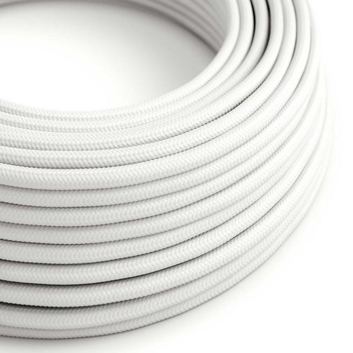 5m 3 kern ronde vintage gevlochten stof witte kabel Flex 0,75 mm