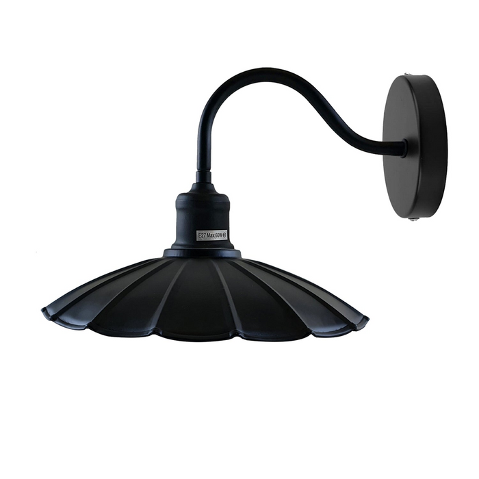 Industriële wandlamp | Haris | Parapluvorm | Geborsteld koper 