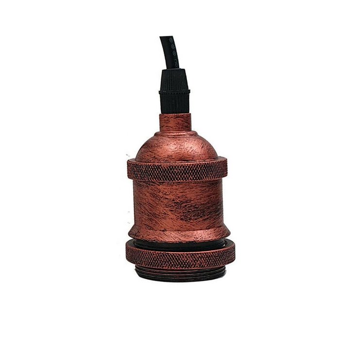 E27 metalen lamp/lamphouder, ideaal voor vintage Edison-gloeilampen. Antiek metaal