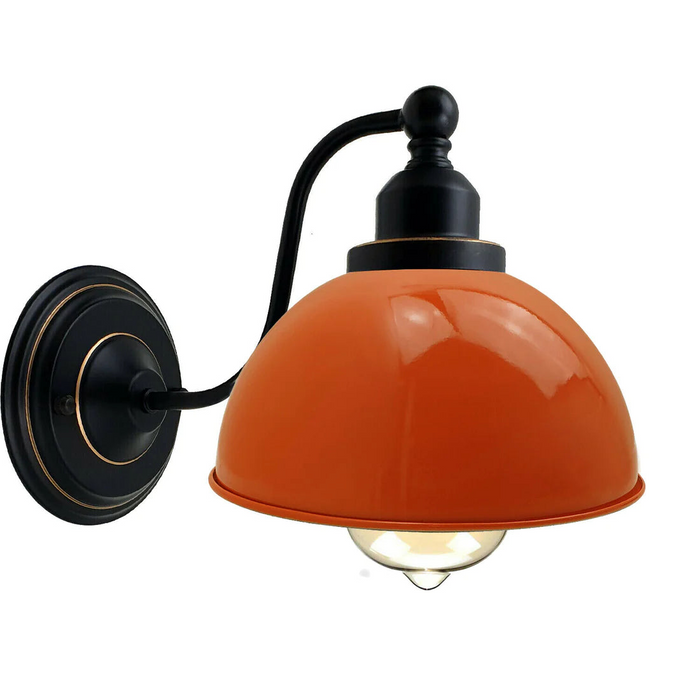 Vintage wandlamp | Gen | Metalen koepel | Rood | E27-lamp