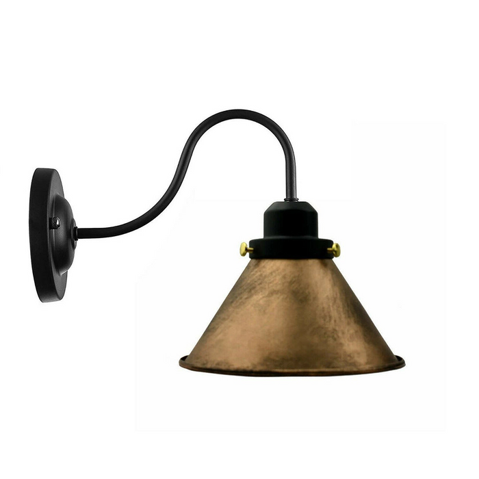 Moderne wandlamp | Gia | IJzeren kegel | Zwart gekleurd