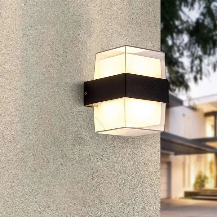 Cuboid Box 12W Up/Down IP54 LED Outdoor Wall Sconce Light~4963