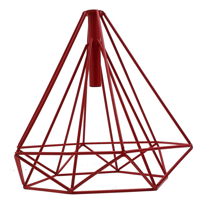 Zwarte geometrische diamanten draadkooi-hanglamp