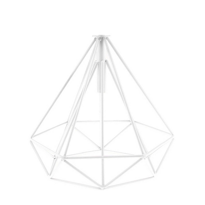 Zwarte geometrische diamanten draadkooi-hanglamp