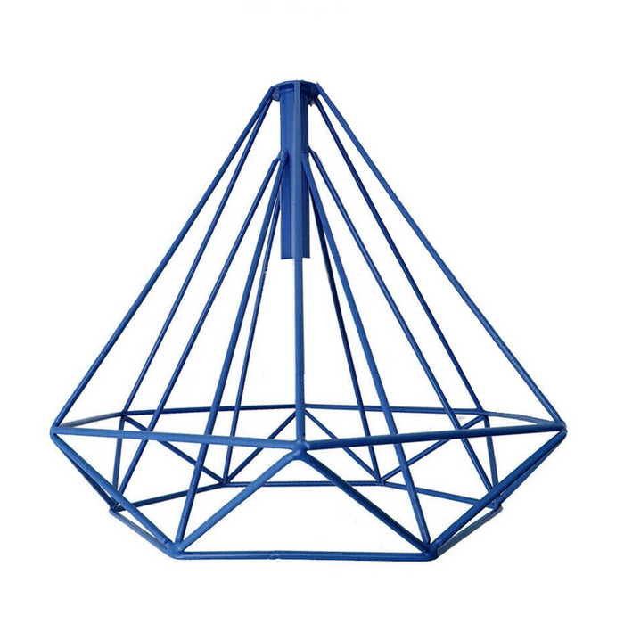 Zwarte geometrische diamanten draadkooi-hanglamp