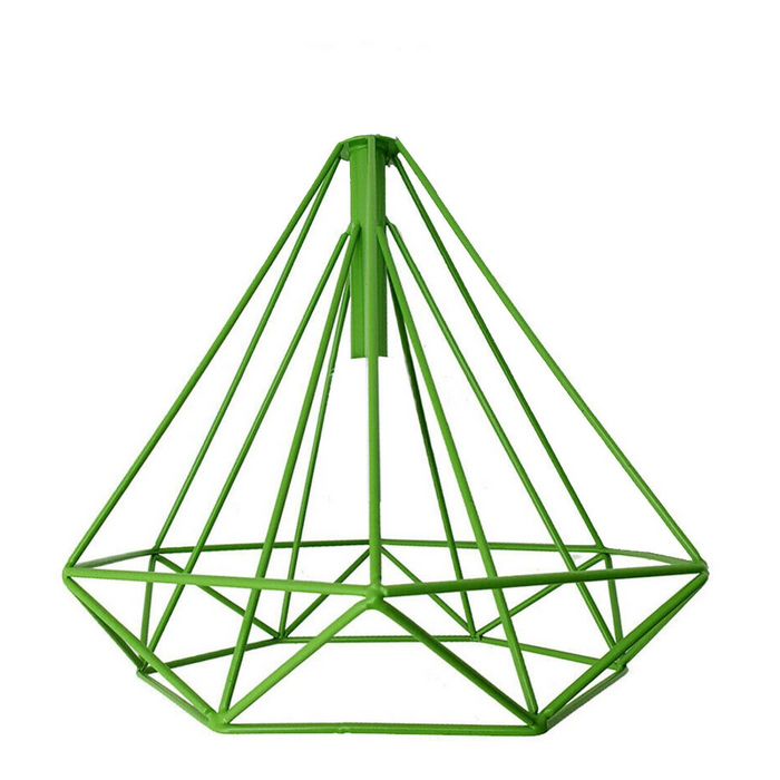 Zwarte geometrische diamanten draadkooi-hanglamp