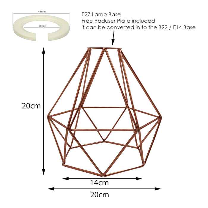 Vintage rode metalen kooi industriële draadframe hanglamp Loft plafondlamp schaduw