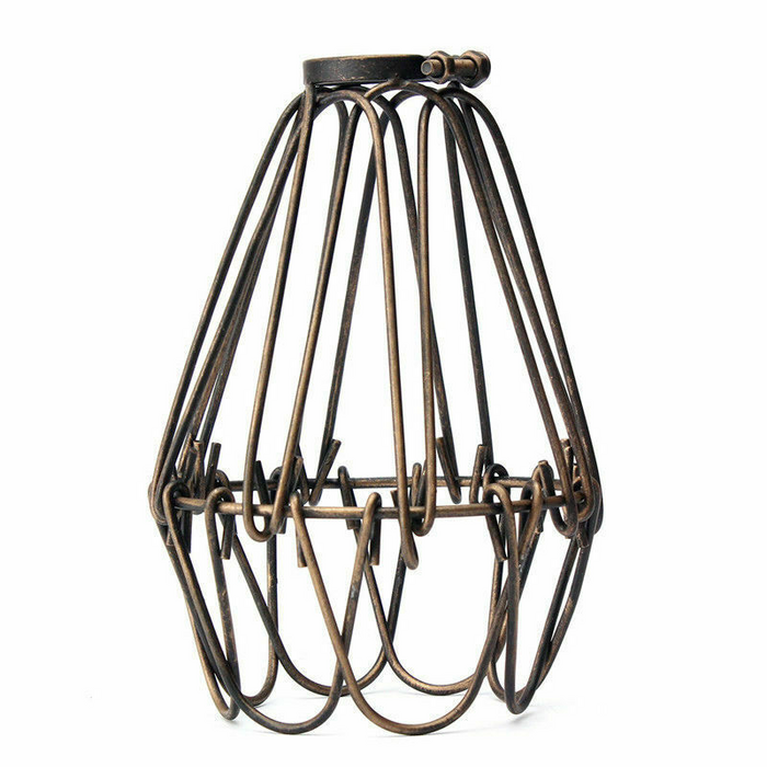 Water Lily Iron Wire Cage Lamp Industrial Lighting Decoration Shade