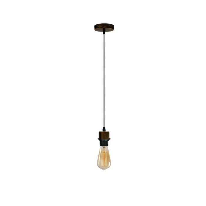 Zwarte hanglamp, E27 lamphouder, plafondhanglamp, met PVC-kabel