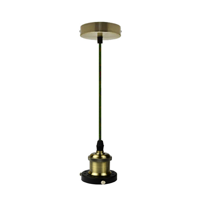 Industriële Vintage Zwarte Hanglamp Lampenset E7 Houder met verstelbare kabel