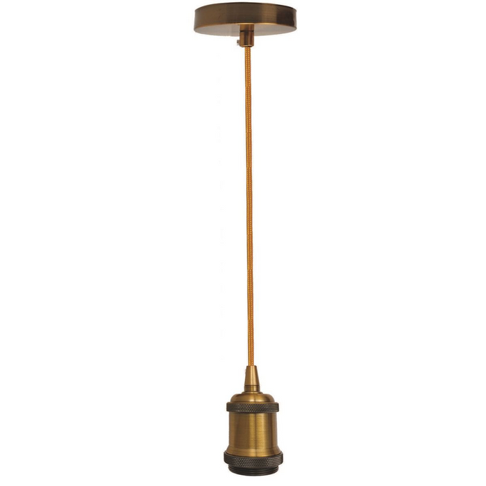 Retro Industrial Vintage Pendant Ceiling Rose Fitting E27 Lamp Bulb Holder For Bar, Bedroom, Conservatory, Dining Room