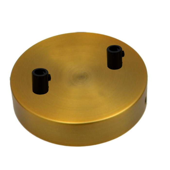 Multi Outlet Yellow Brass Metal Ceiling Rose 120x25mm