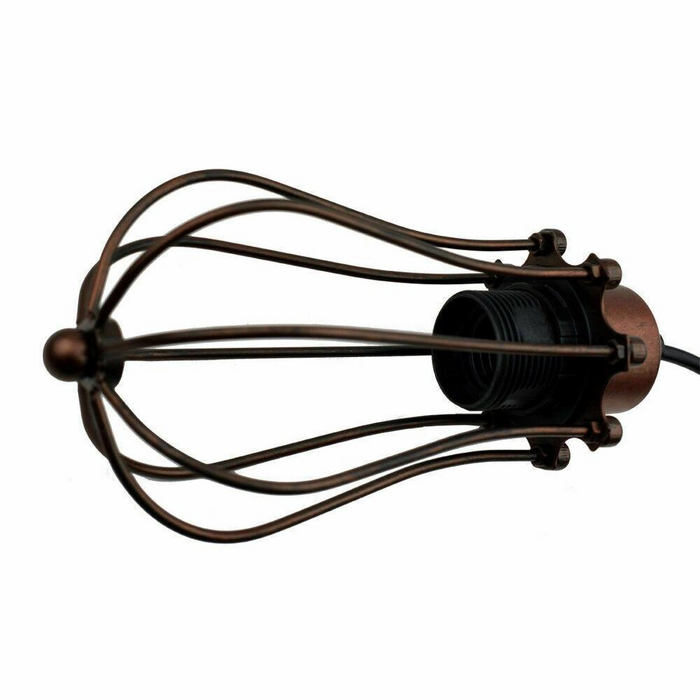 Metal Balloon Cage Rustic Red Wall Easy Fit Hanging light