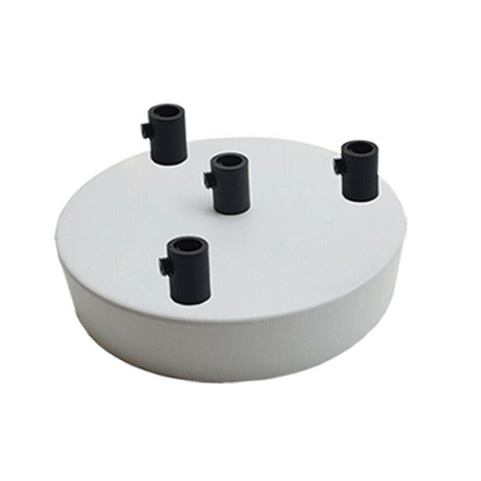 4 Outlet White Metal Ceiling Rose 120x25mm
