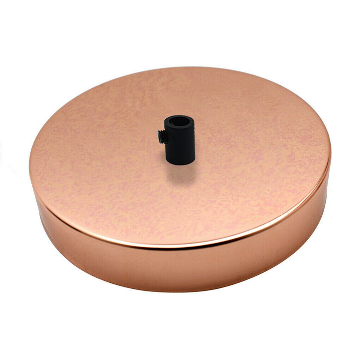 1 Outlet Rose Gold Metal Ceiling Rose 120x25mm