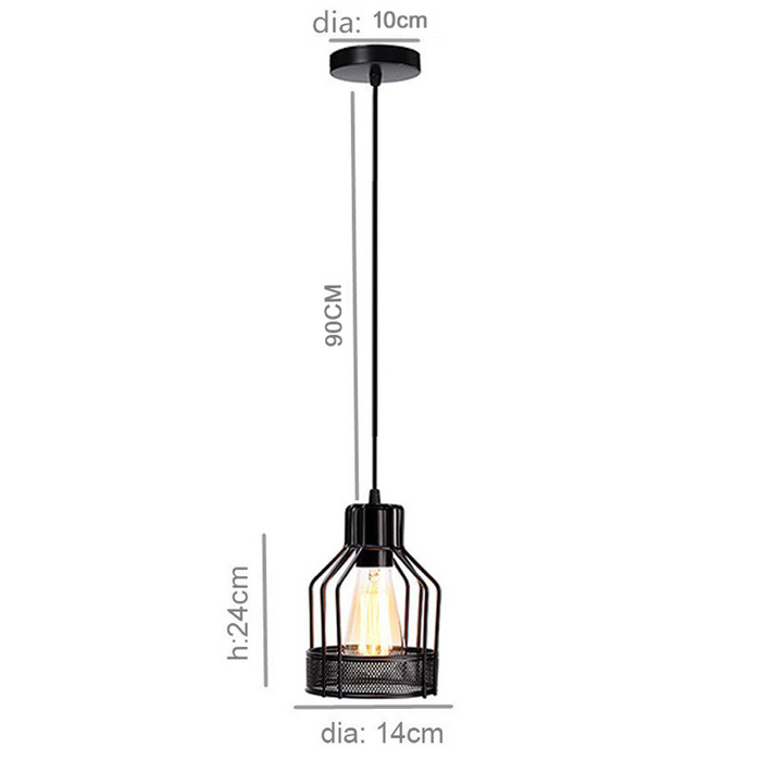 Guard Light Wire Ceiling Industrial Black Chandelier Pendant