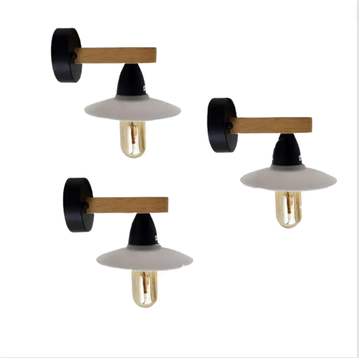 3 Pack Vintage Lamp Retro Wall Light White Lamp Fixtures