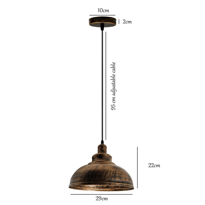 Geborsteld koperen loft industriële kroonluchter plafondlamp hanglamp