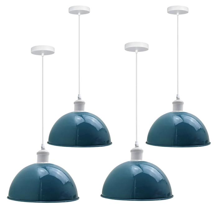 4 Pack Vintage Industrial Ceiling Pendant Light Retro Loft Style Metal Shade Lamp