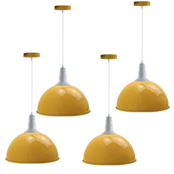 4 Pack Modern Vintage Industrial Retro Loft Metal Ceiling Lamp Shade Pendant Light