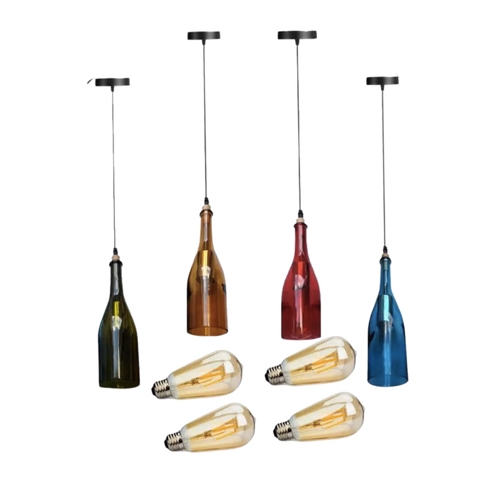 Vintage Retro Wine bottle Ceiling Pendant Light Lamp Shade Chandelier light UK