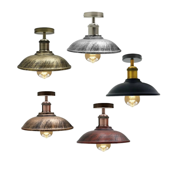 Vintage industriële metalen lichte tinten plafond hanglamp voor slaapkamer, logeerkamer, woonkamer, keuken