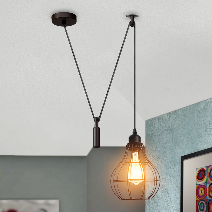 Metal Ceiling Light Hanging Pendant Lamp Retro Industrial Vintage Light