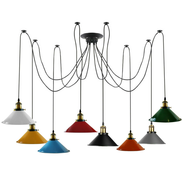 Spider Pendant Light | Rosalind | Vintage Style | 8 Way