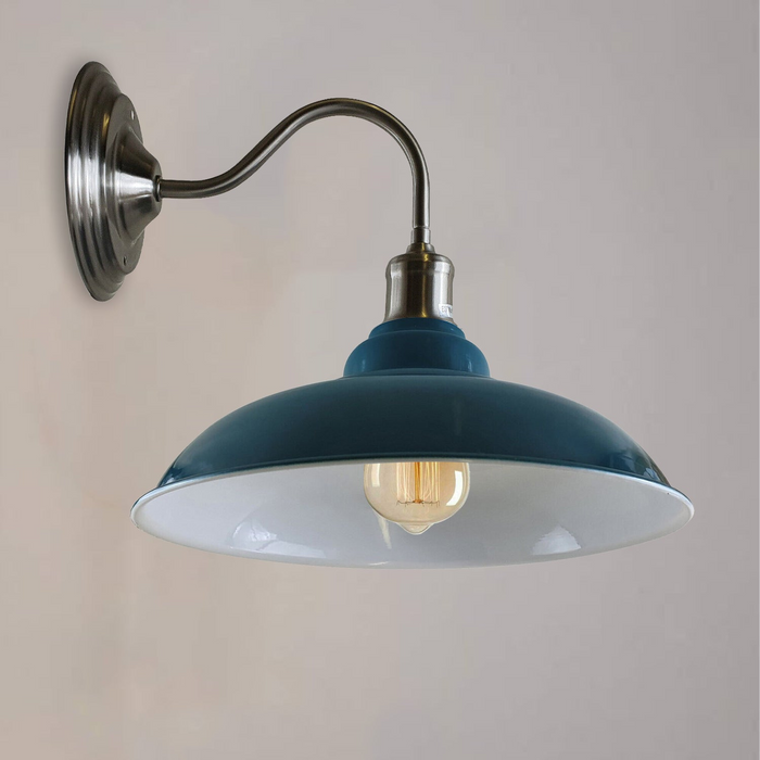 Orange colour Modern Industrial Indoor Wall Light Fitting Painted Metal Lounge Lamp