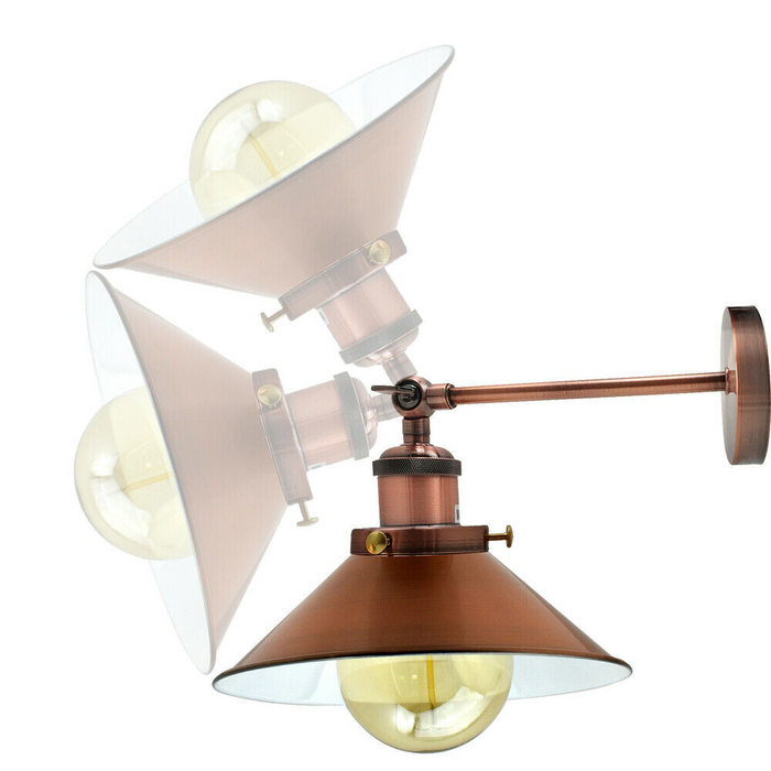 Vintage Wall Light | Jana | Irone Cone | Copper Coloured