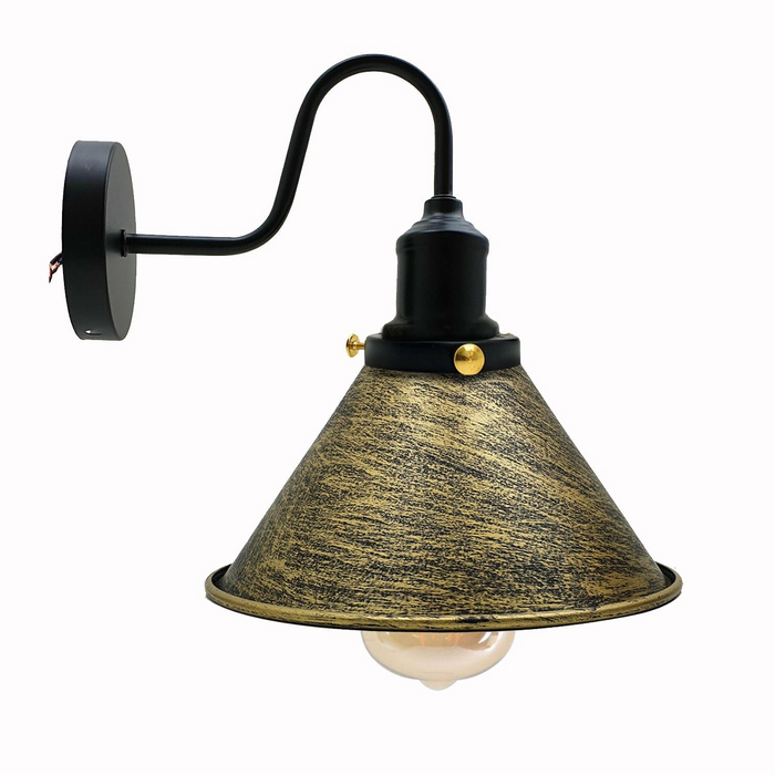 Industrial Metal Wall Light Fitting Vintage Cone shape Wall Sconce