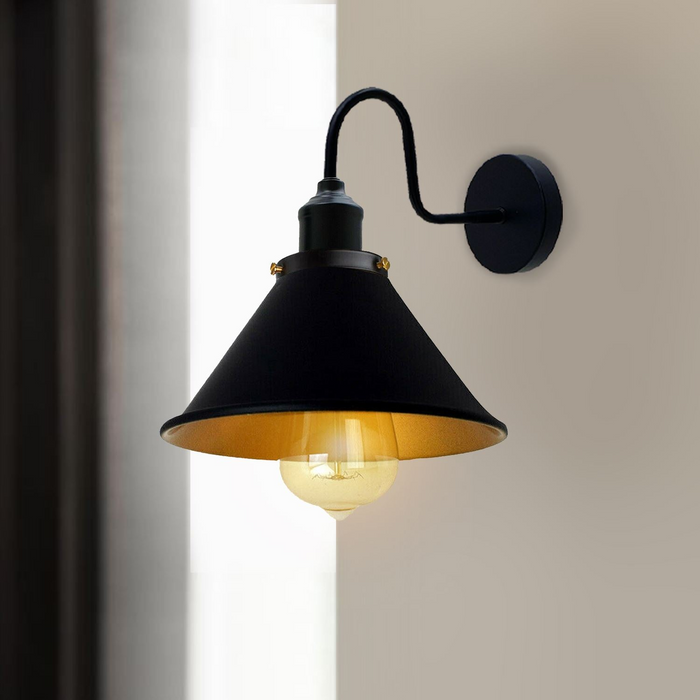 Industrial Metal Wall Light Fitting Vintage Cone shape Wall Sconce