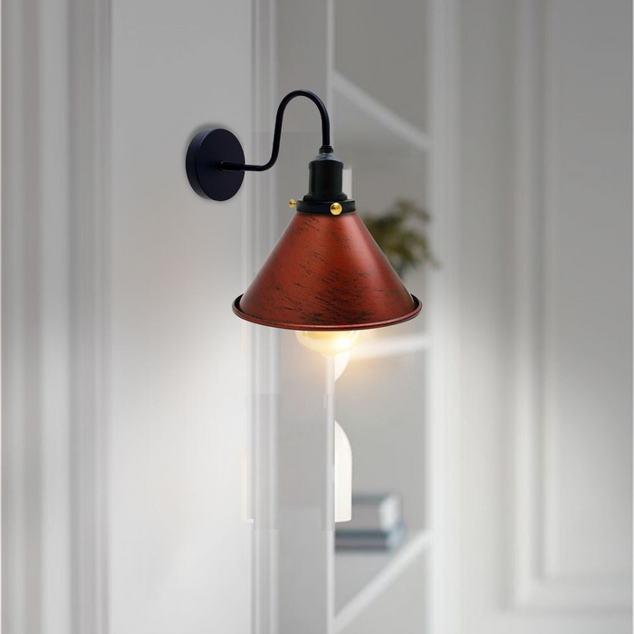 Industrial Metal Wall Light Fitting Vintage Cone shape Wall Sconce