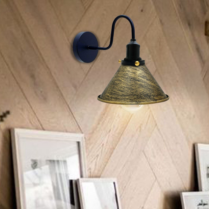 Industrial Metal Wall Light Fitting Vintage Cone shape Wall Sconce