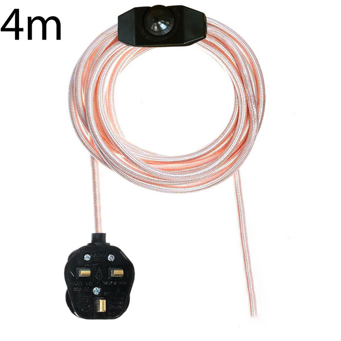 Roségouden wandarm met 4 meter lange plug-in hanger