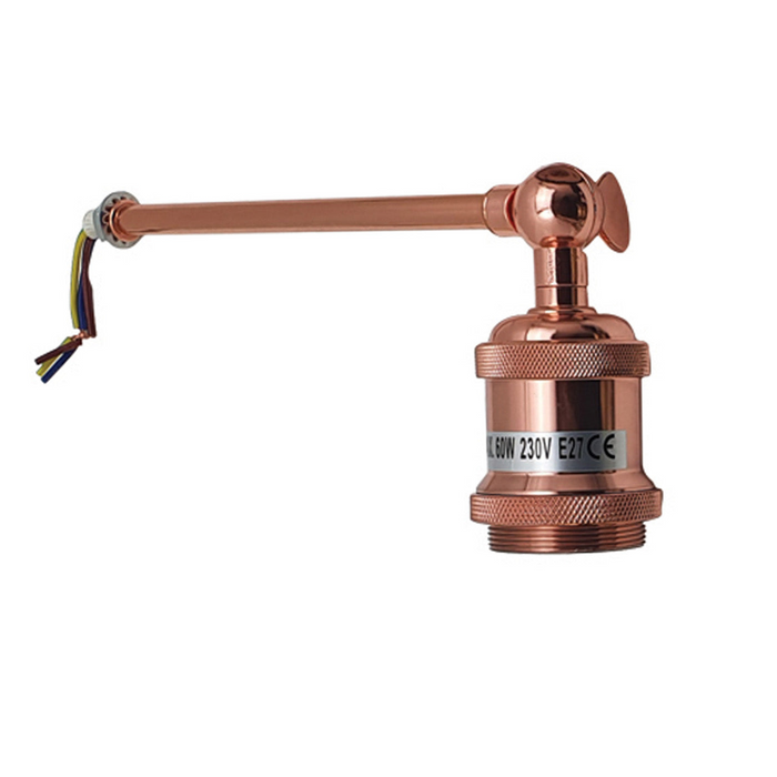 Roségouden wandarm met 4 meter lange plug-in hanger