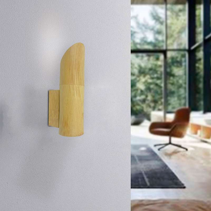 Indoor Wood Up Down Wall Light GU10 Wooden Wall Lights~4592