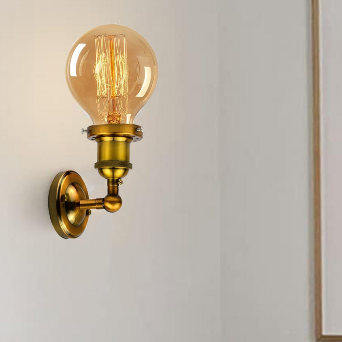 Vintage E27 Industrial Edison Wall Sconce Loft Retro Lamp Light Holder Set