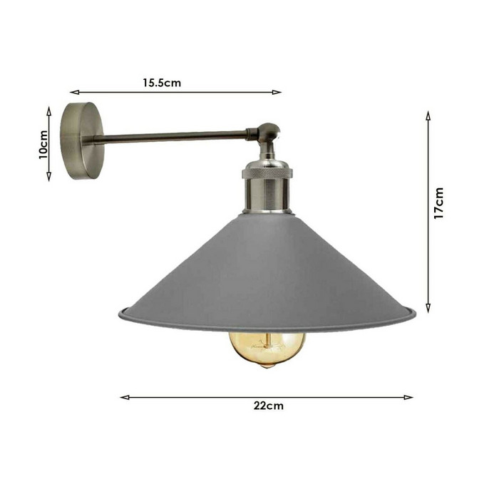 Industrial Grey Colour Wall Lamp Retro Light Vintage Wall Sconce Lights