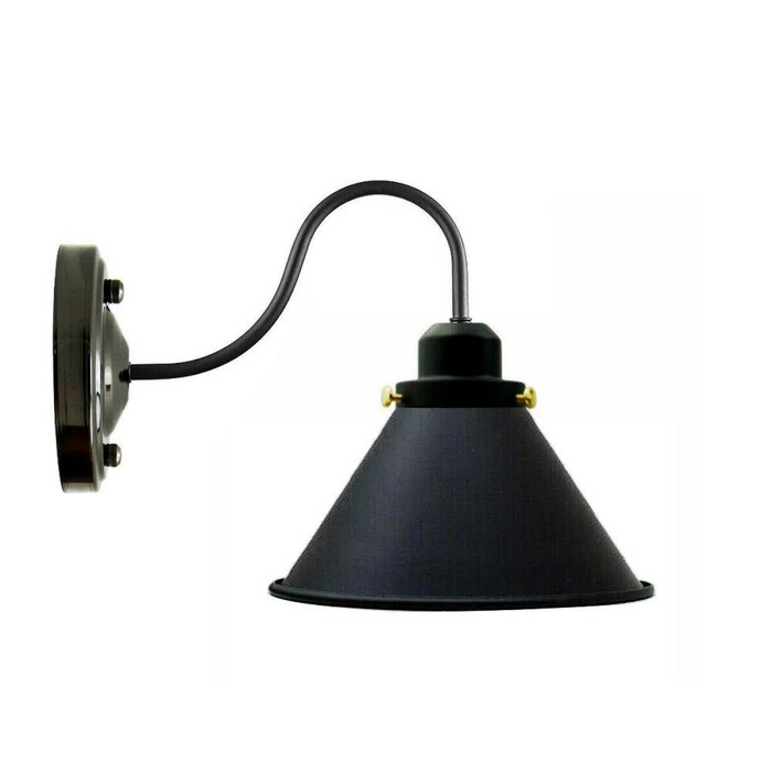 Modern Wall Light | Gia | Iron Cone | Black Coloured