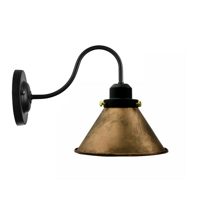 Modern Wall Light | Gia | Iron Cone | Black Coloured