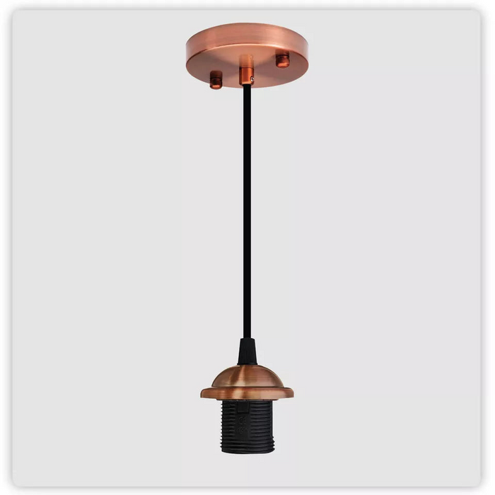 Koperen E27 PVC plafondrozet hanglamp