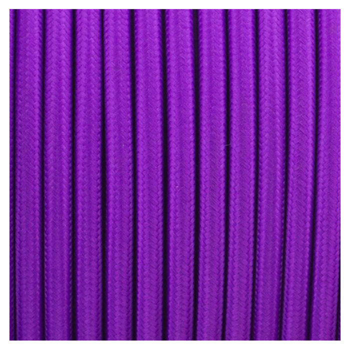 0,75 mm 3-aderige ronde kabel Vintage gevlochten paarse stof Light Flex