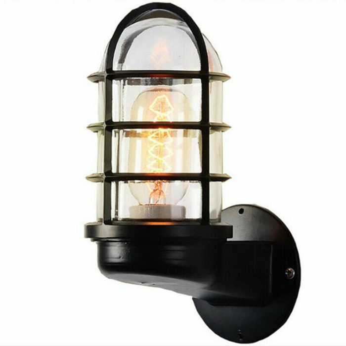 Industrial Wall Light | Grace | Cage Light | Black | 2 Pack